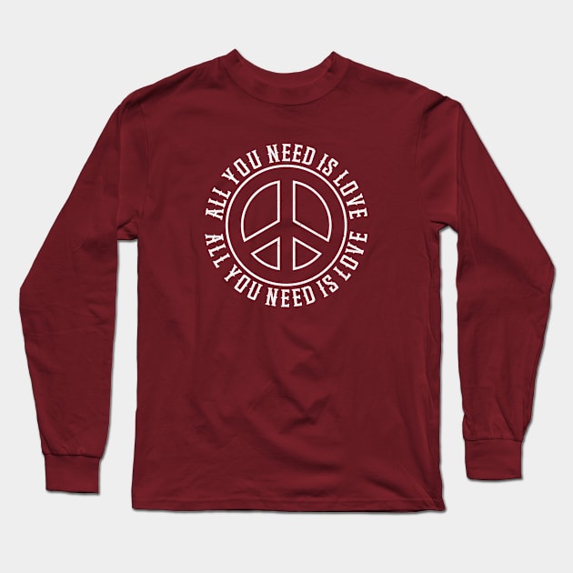 ALL YOU NEED IS LOVE Long Sleeve T-Shirt by Aries Custom Graphics